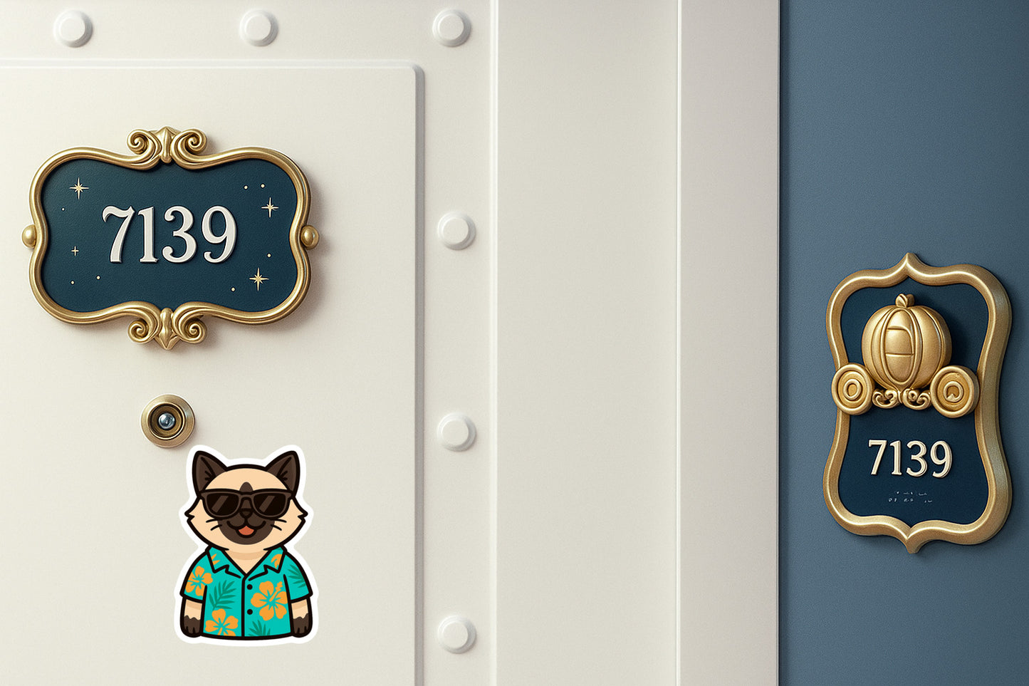 Tropical Himalayan Cat - Door Style 2 Mockup