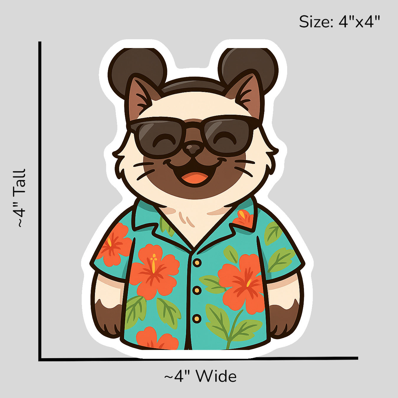 Magic Himalayan Cat - Size Reference Mockup