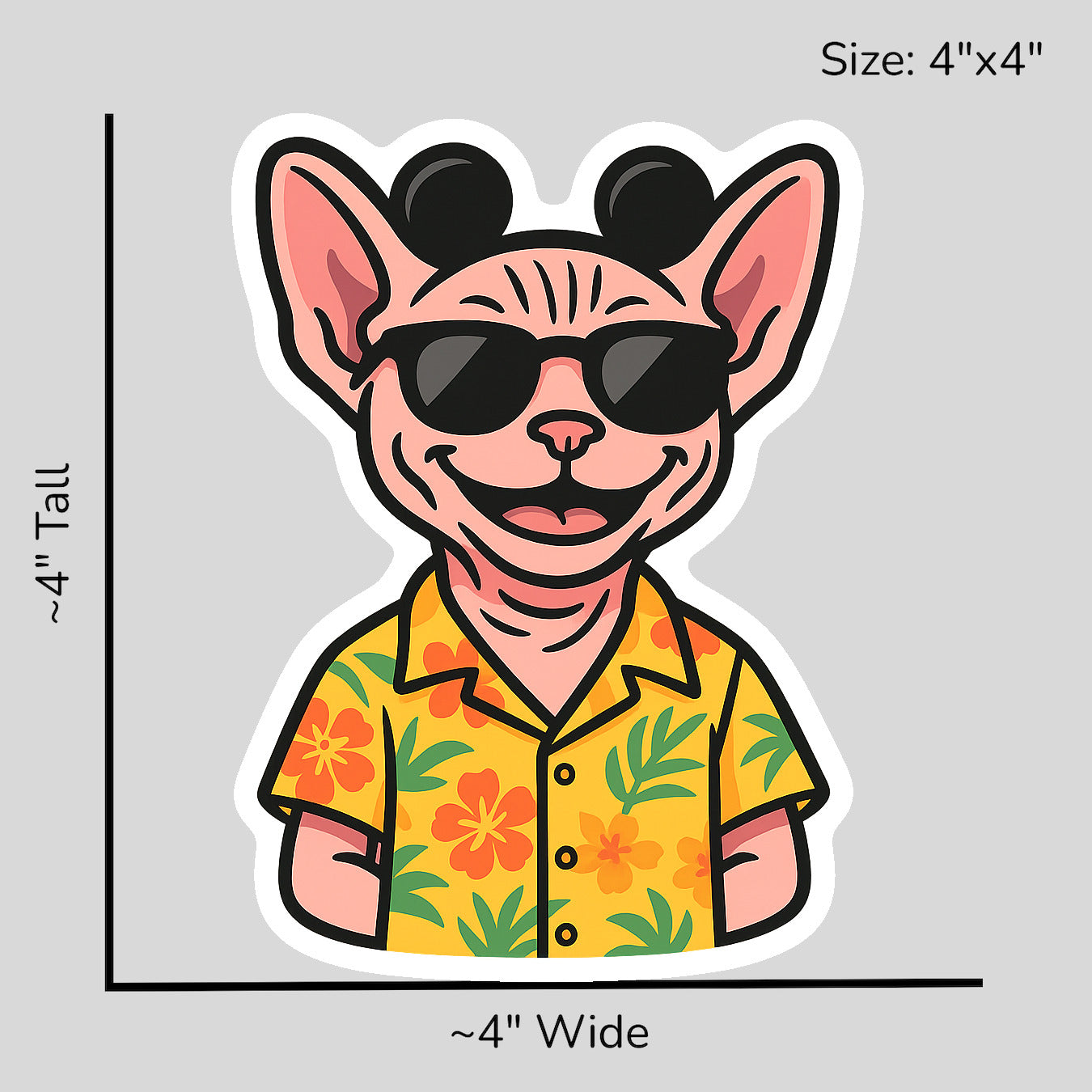 Magic Sphynx Cat - Size Reference Mockup