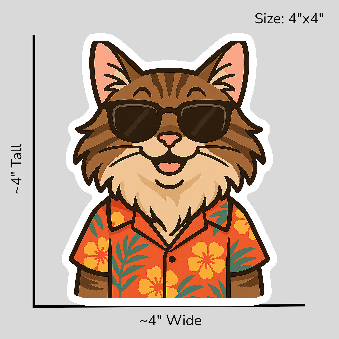 Tropical Norwegian Forest Cat - Size Reference Mockup
