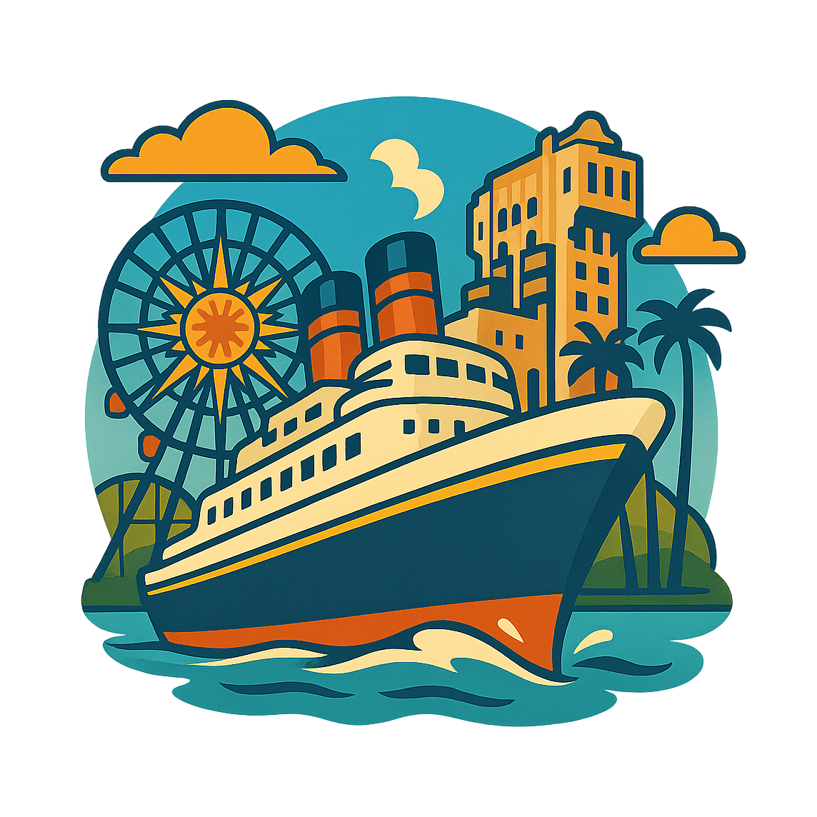 Adventure Bay Cruise - Bordered Artwork