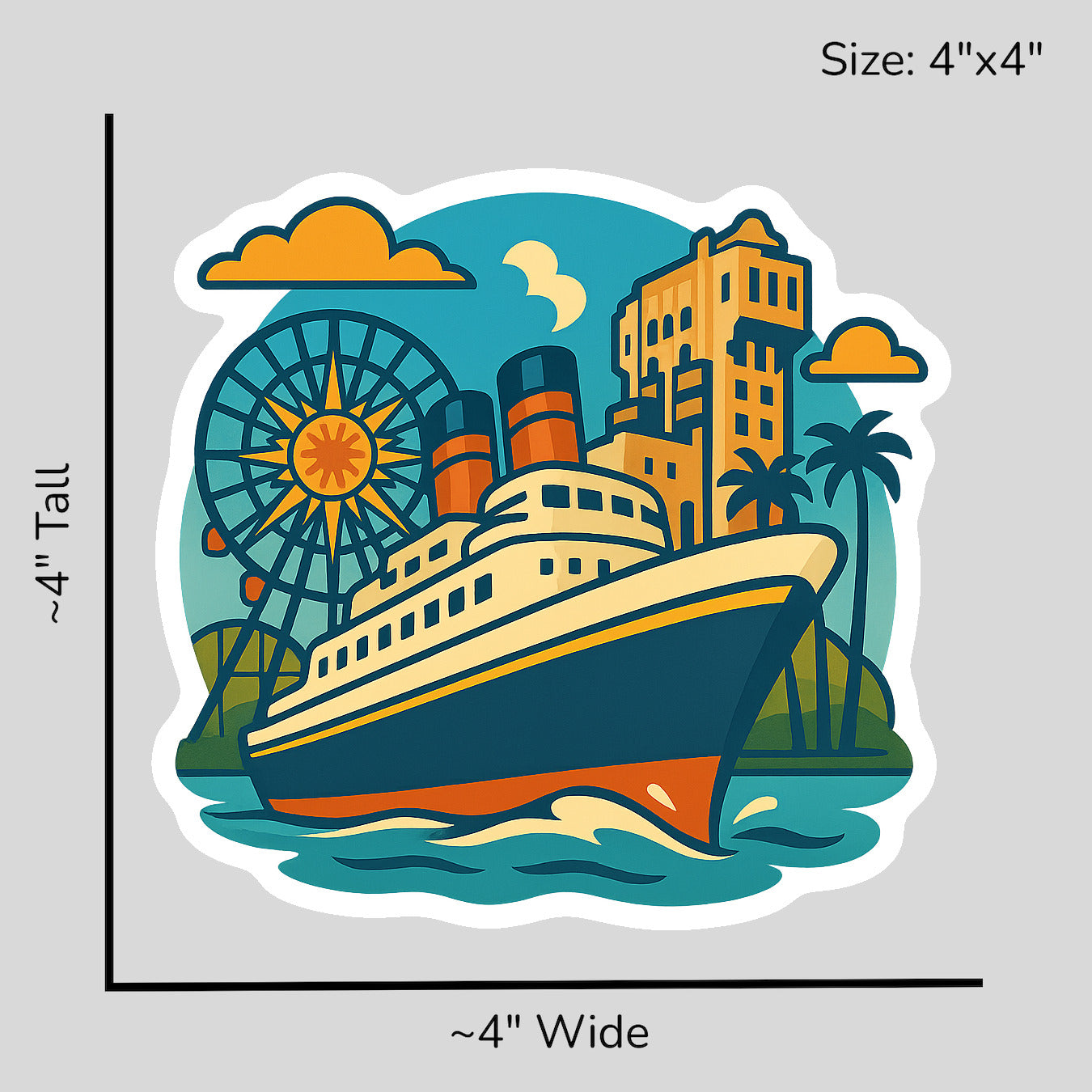 Adventure Bay Cruise - Size Reference Mockup