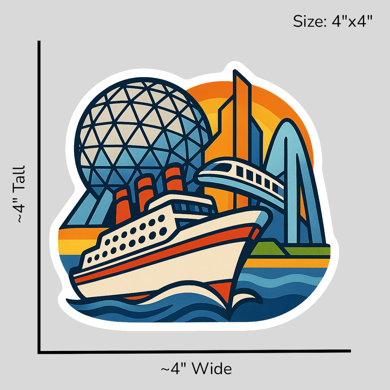 Future World Sailing - Size Reference Mockup