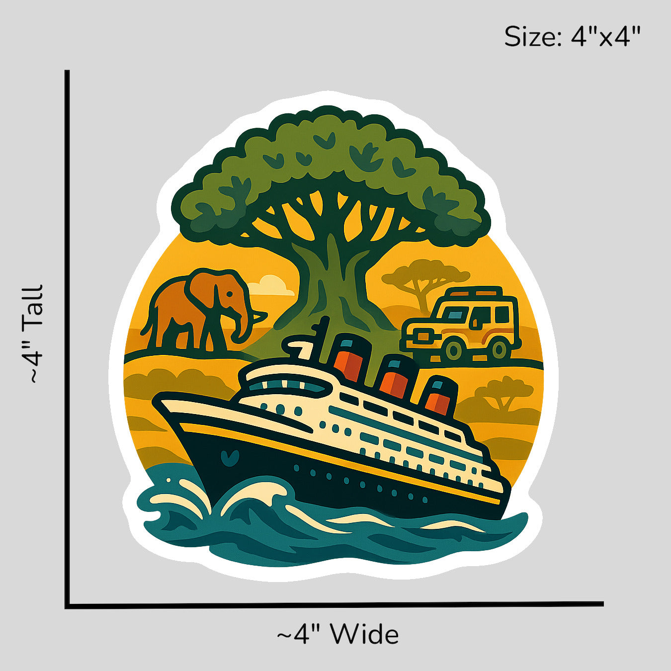 Safari Kingdom Voyage - Size Reference Mockup
