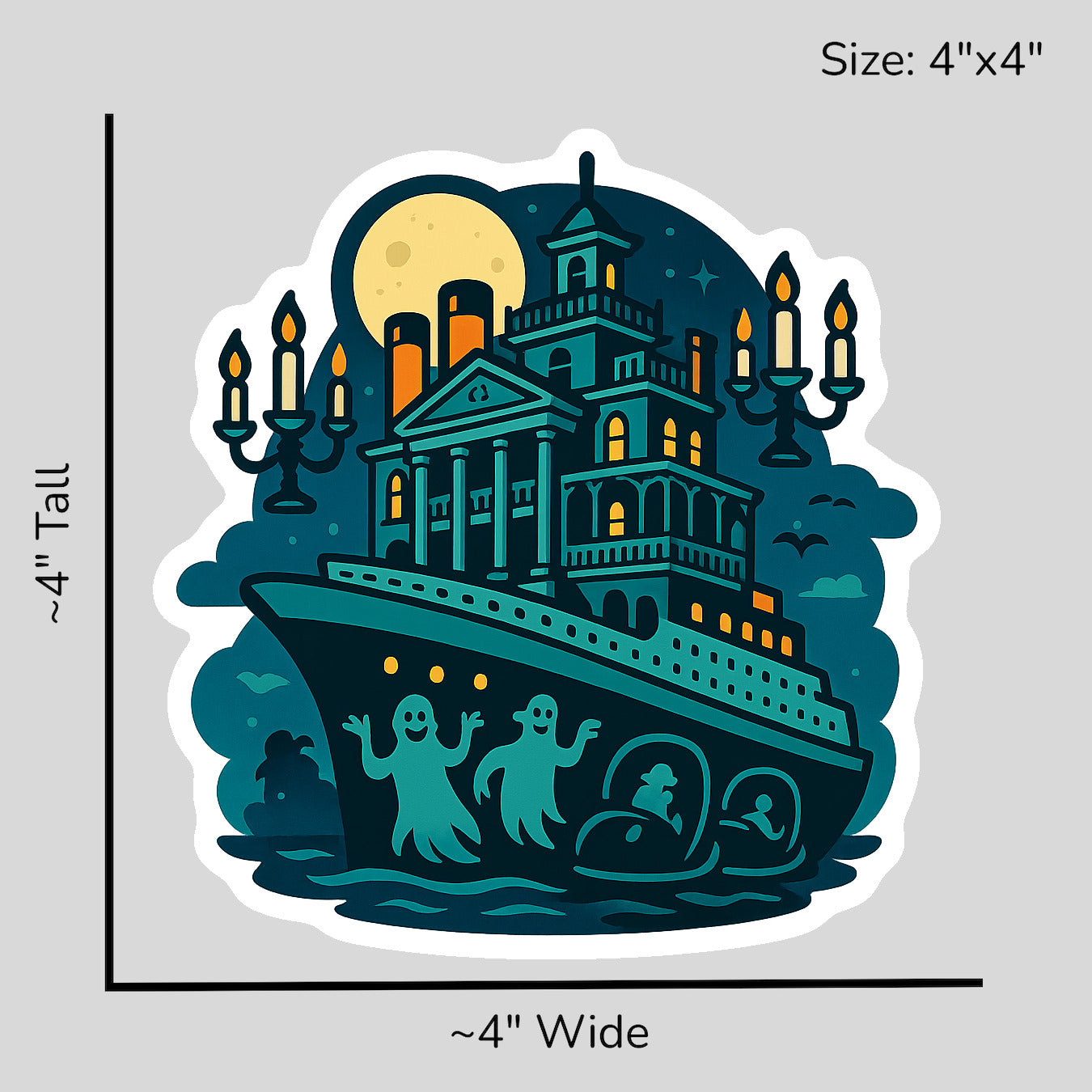 Ghost Ship Crossing - Size Reference Mockup