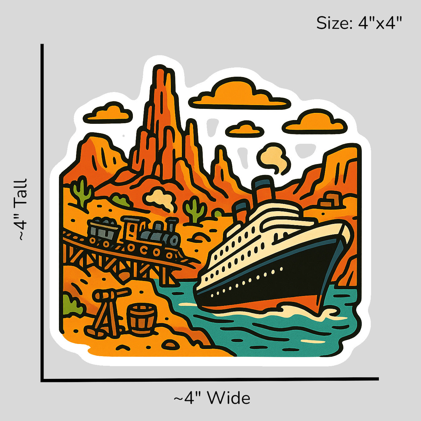 Big Thunder Cruise - Size Reference Mockup