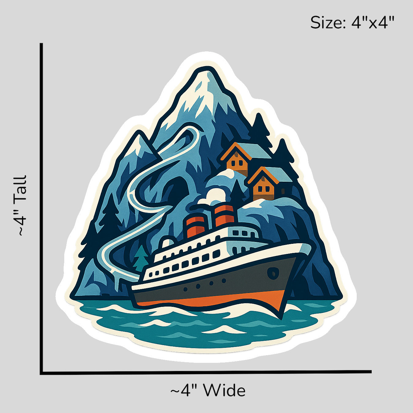 Alpine Peak Cruise - Size Reference Mockup