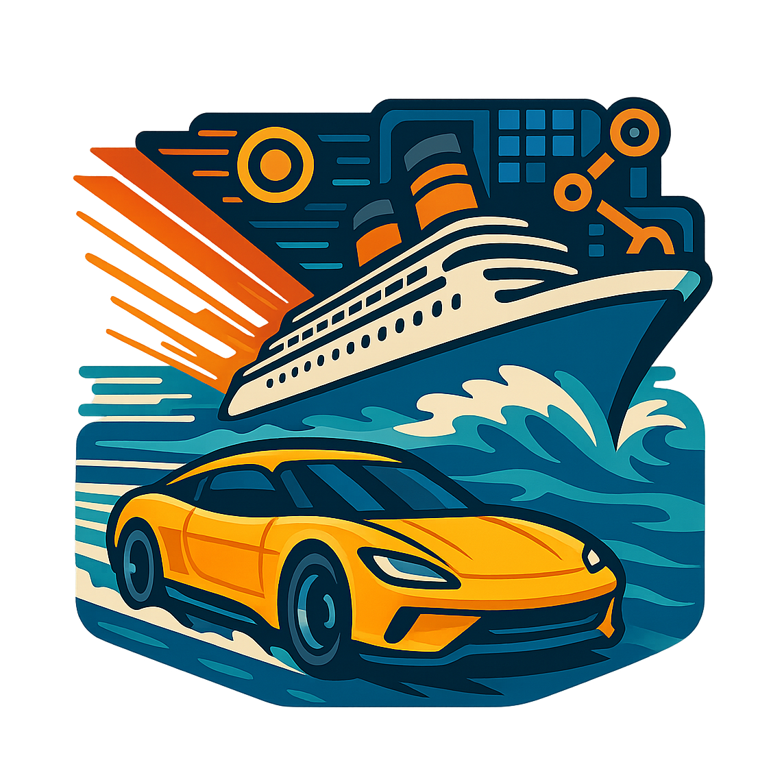 Speed Track Cruise - Bordered Artwork
