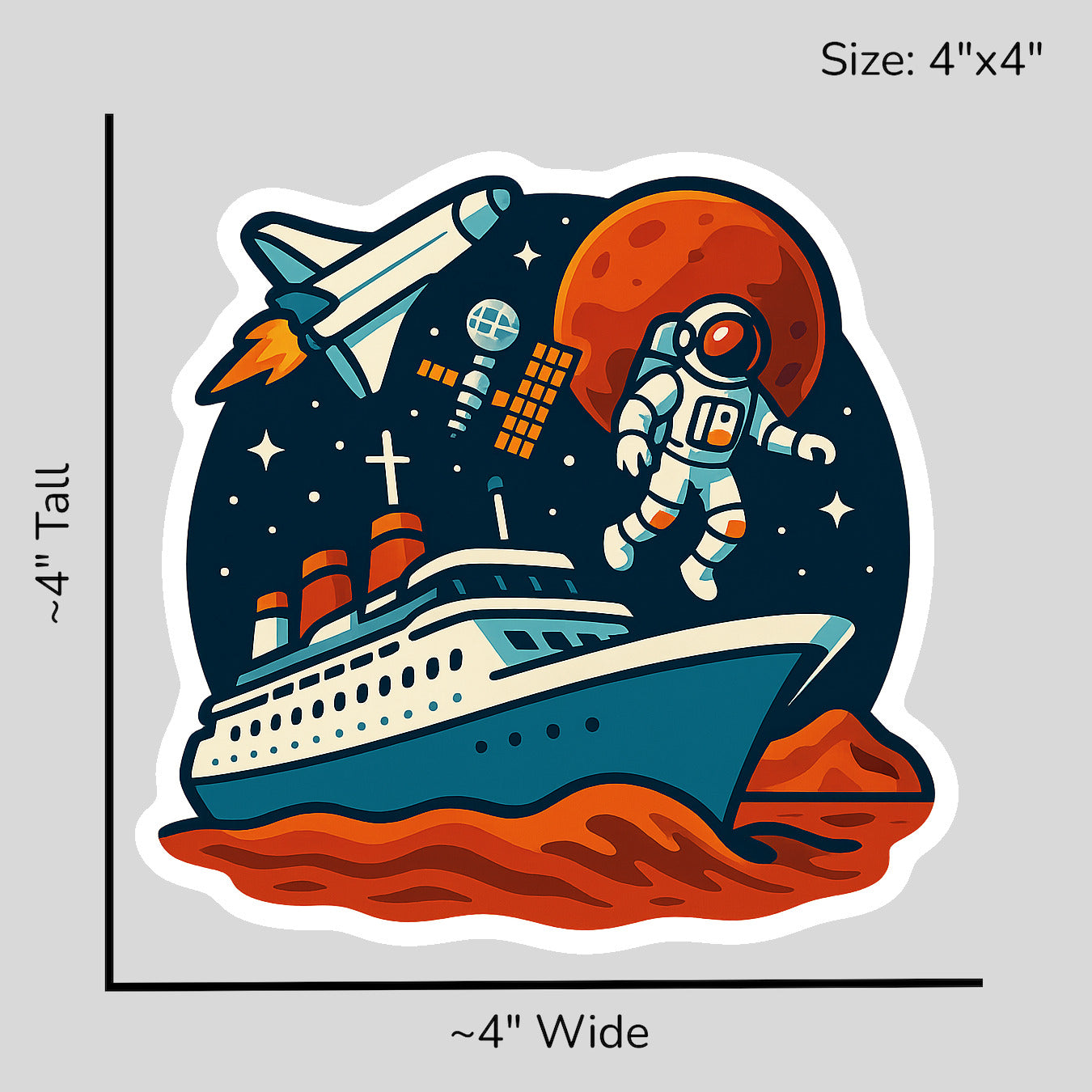 Mars Mission Cruise - Size Reference Mockup