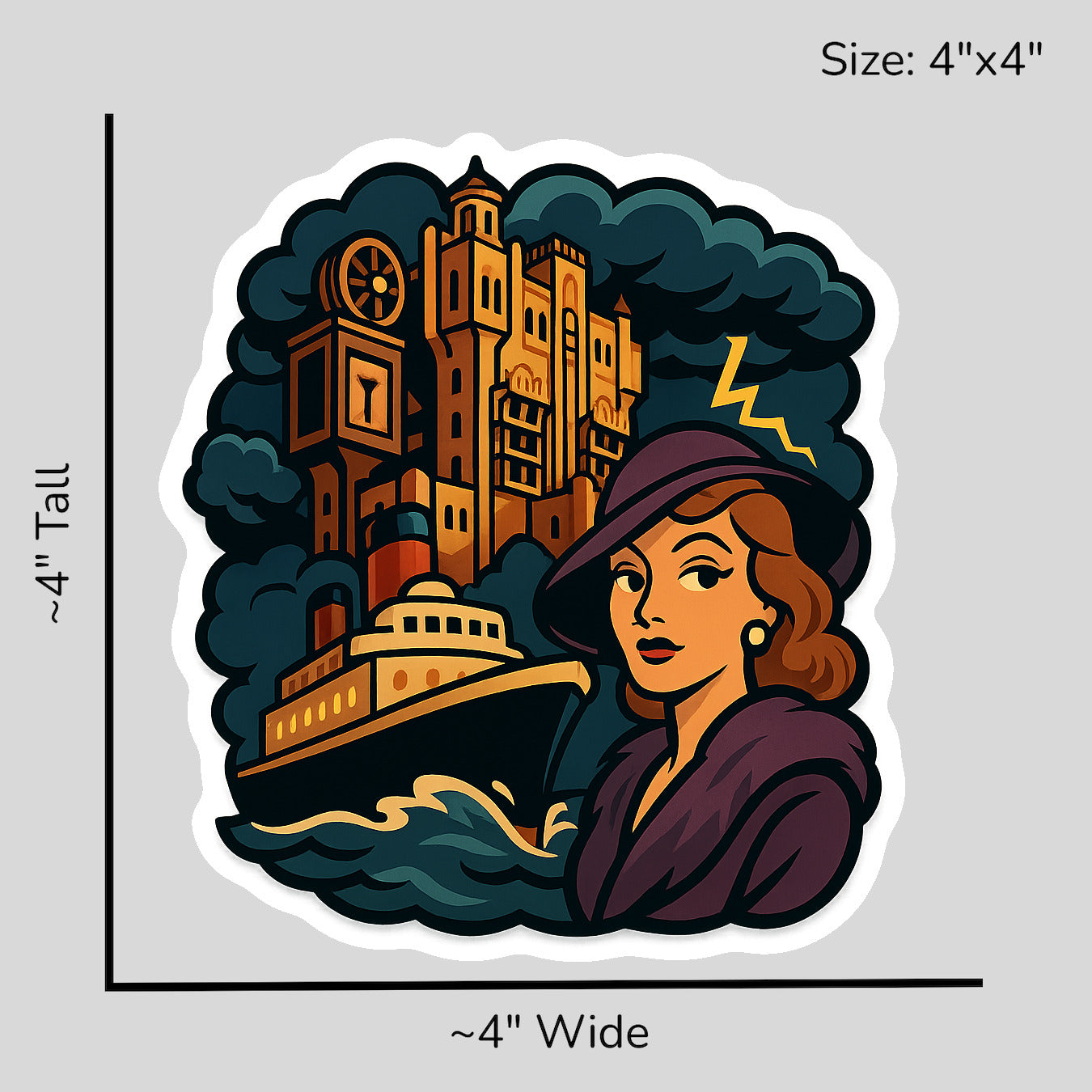 Hollywood Tower Cruise - Size Reference Mockup