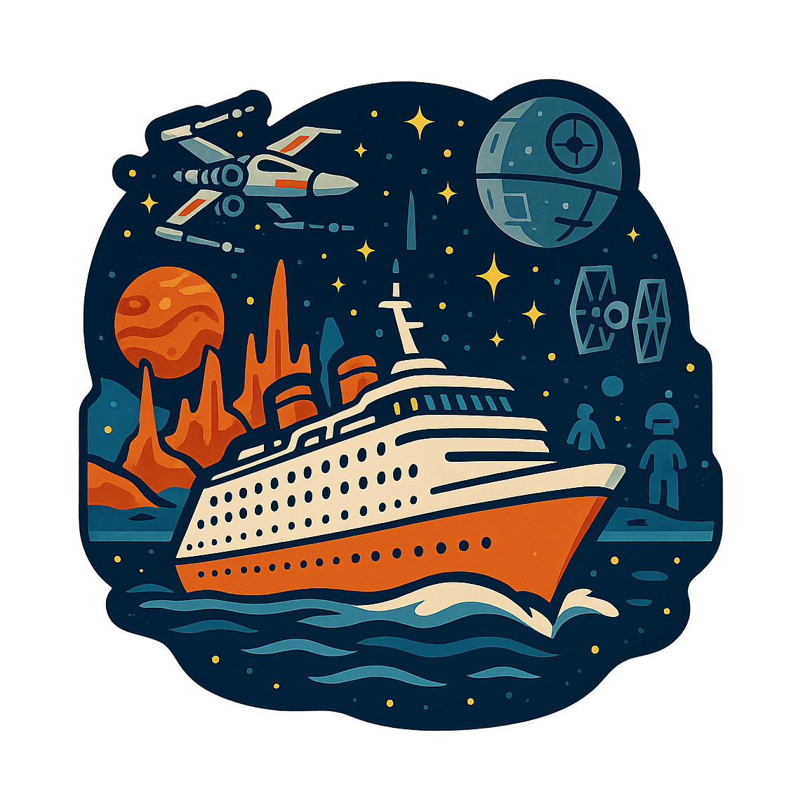 Galaxy Explorer Cruise - Bordered Artwork