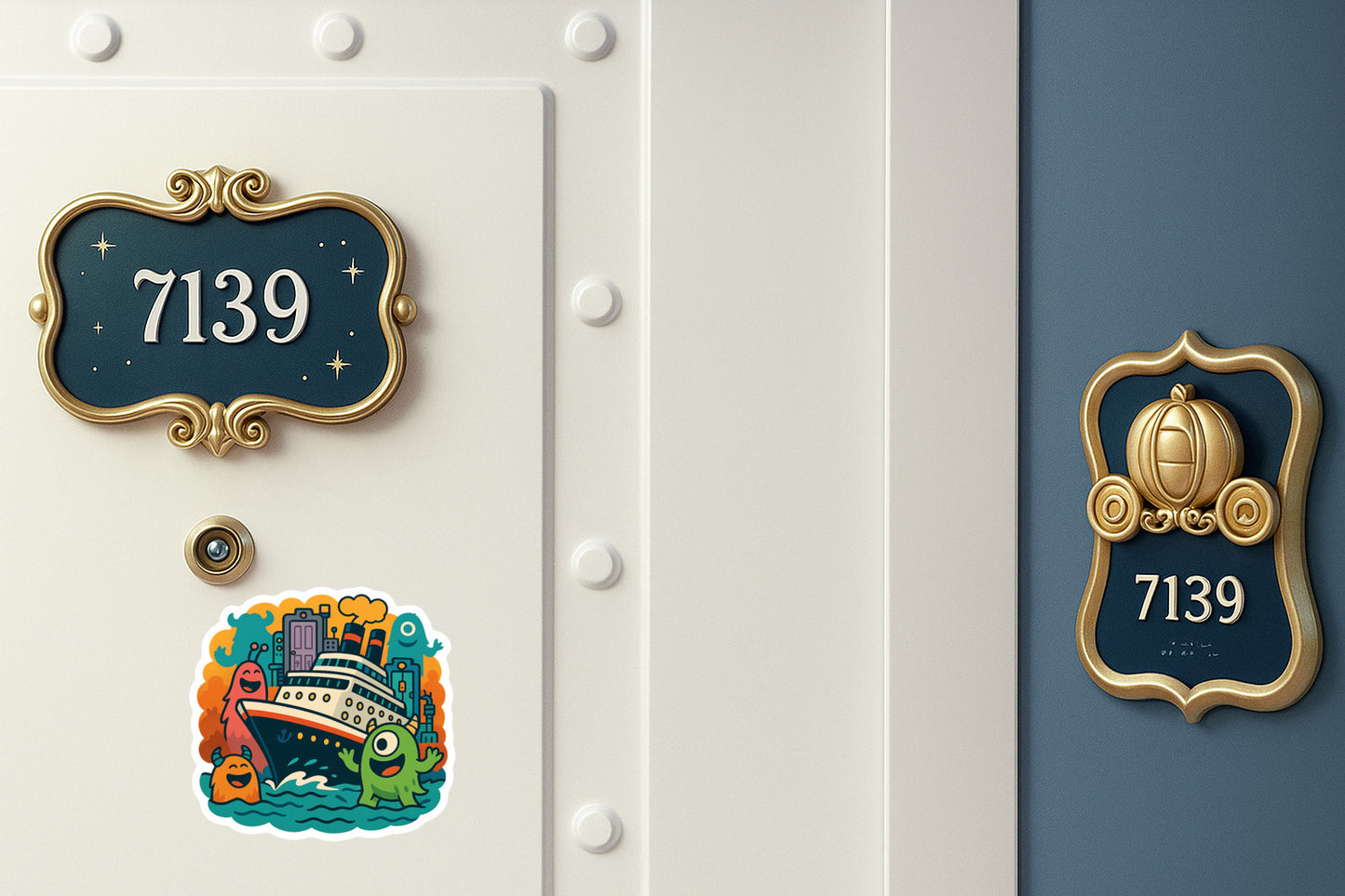 Monsters on a Cruise - Door Style 2 Mockup