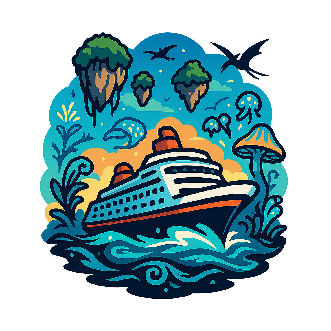 Fantasy Flight Cruise - Bordered Artwork