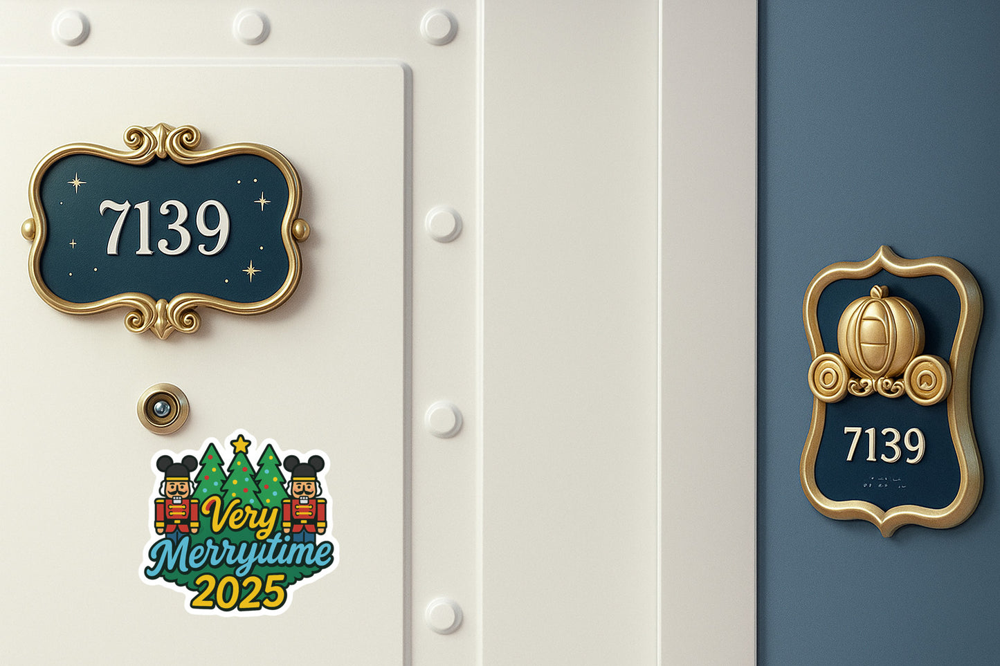 Very Merry Christmas Time 2025 - Door Style 2 Mockup