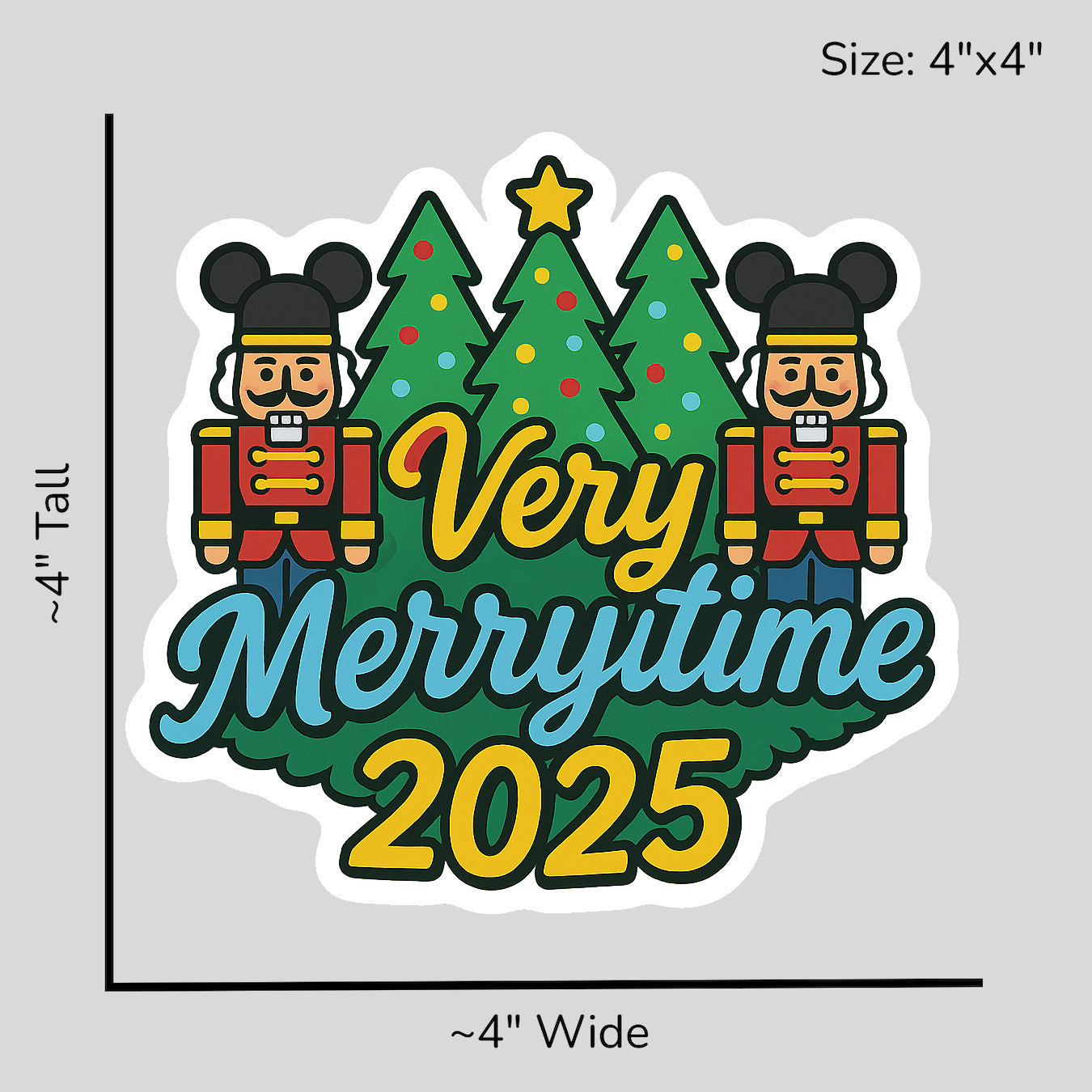 Very Merry Christmas Time 2025 - Size Reference Mockup