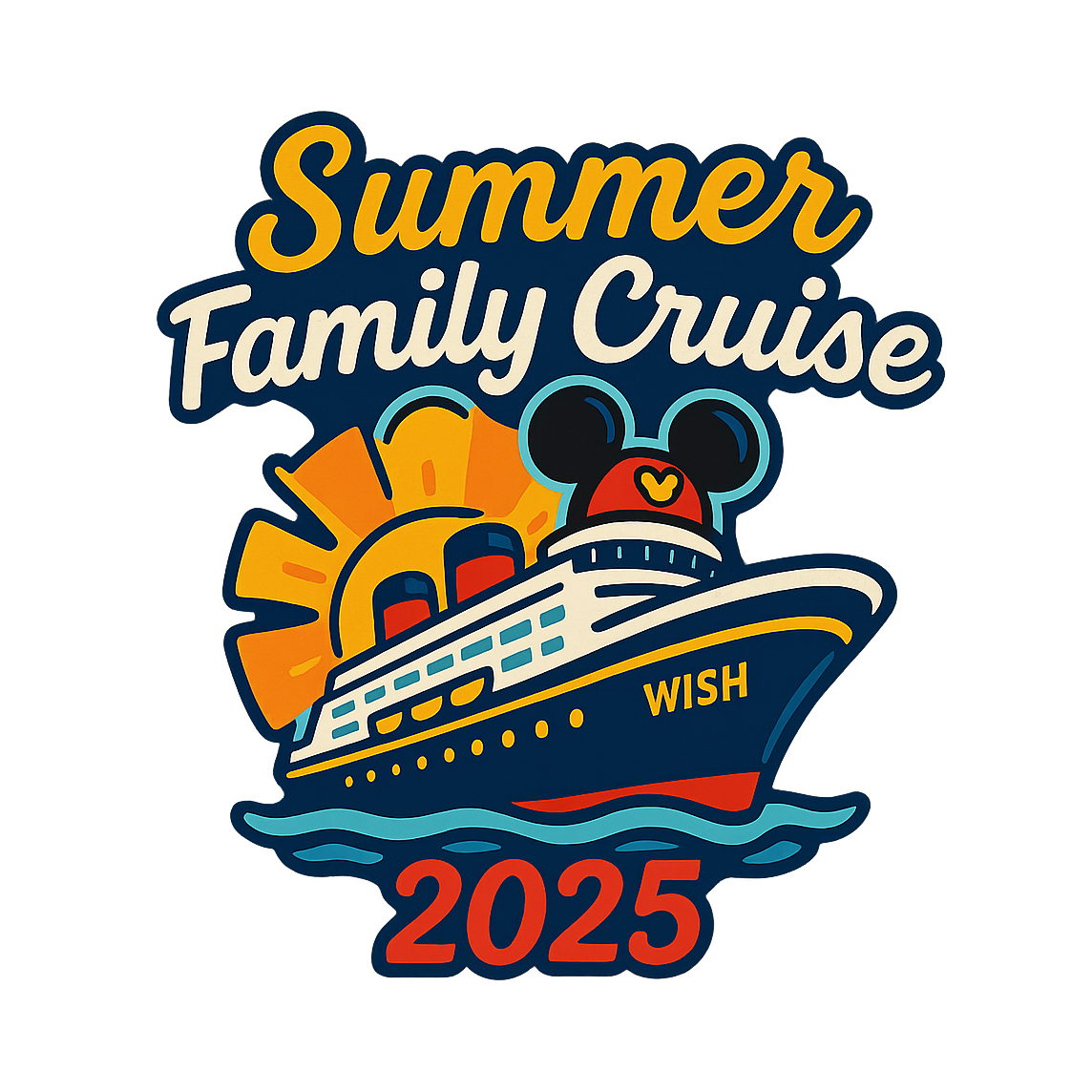 Summer Family Cruise 2025 - Bordered Artwork