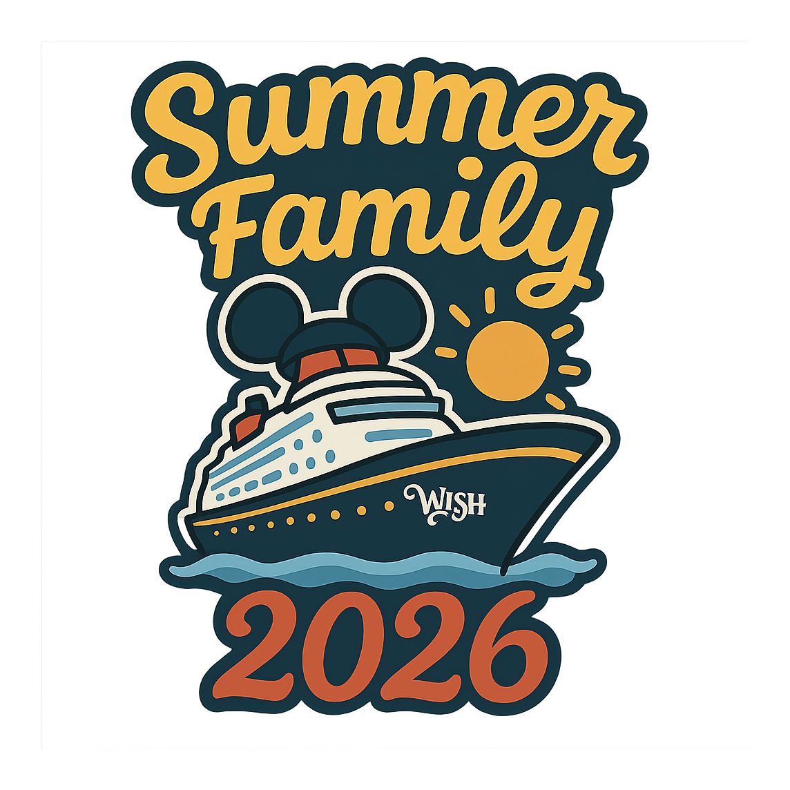 Summer Family Cruise 2026 - Bordered Artwork