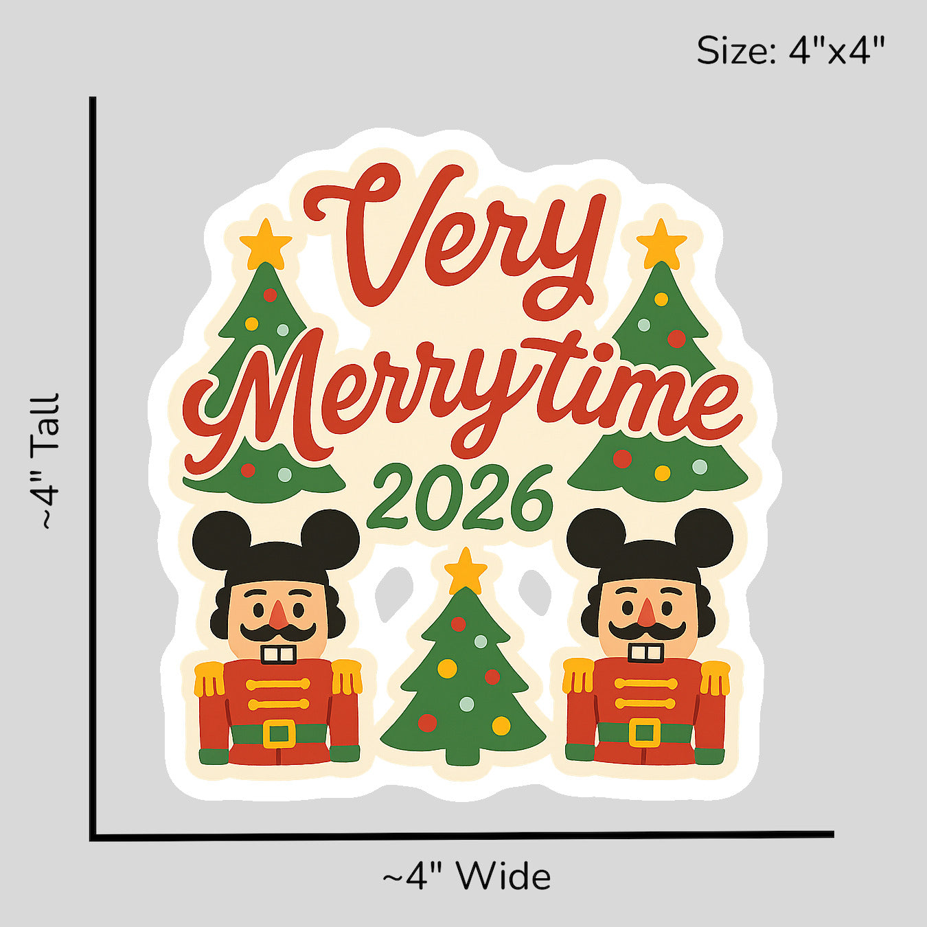Very Merry Christmastime 2026 - Size Reference Mockup
