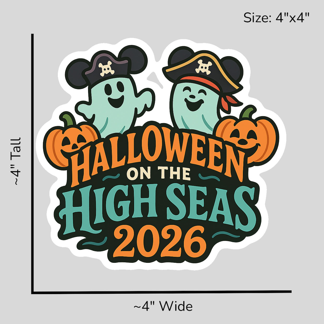 Halloween on the High Seas 2026 - Size Reference Mockup