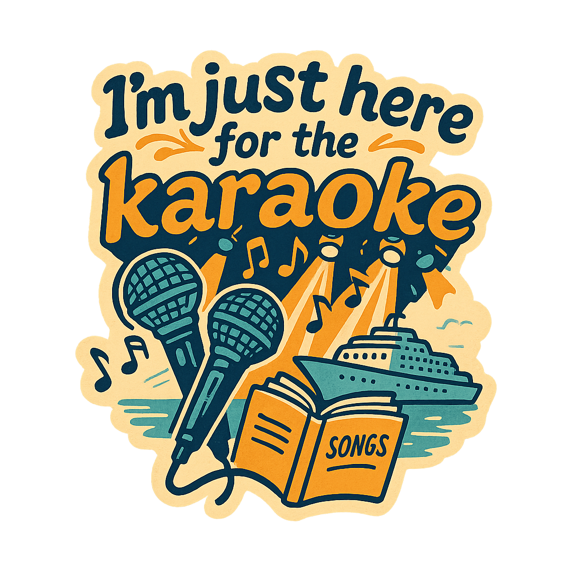 Just Here for Karaoke - Bordered Artwork