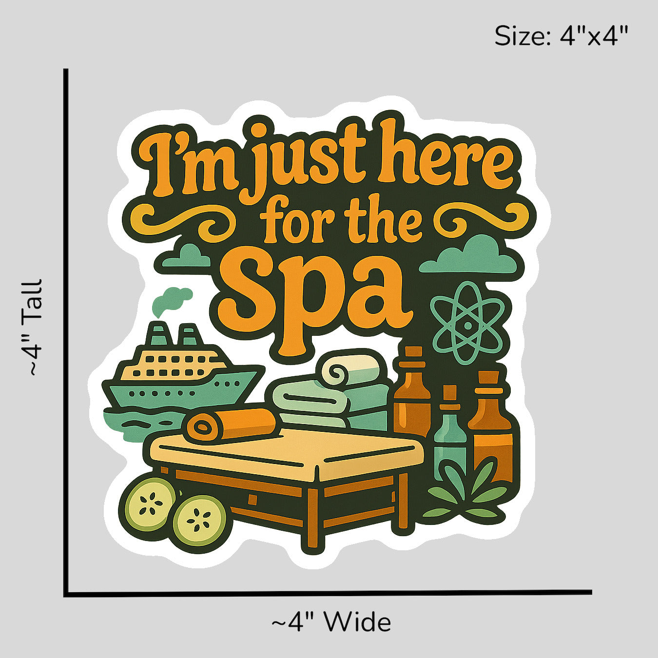 Just Here for Spa Day - Size Reference Mockup