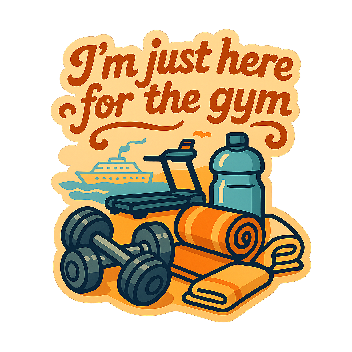 Just Here for the Gym - Bordered Artwork