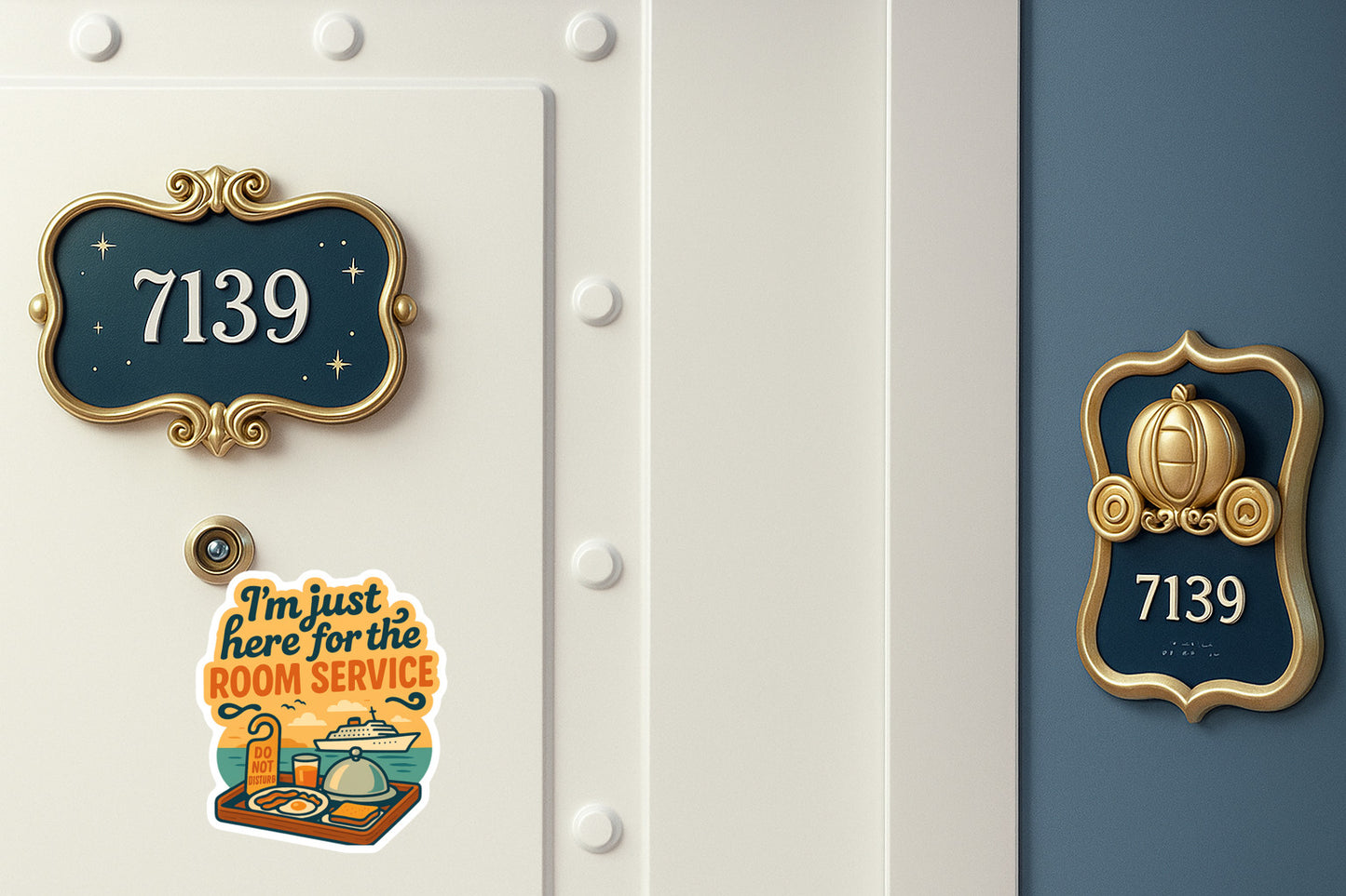 Just Here for Room Service - Door Style 2 Mockup