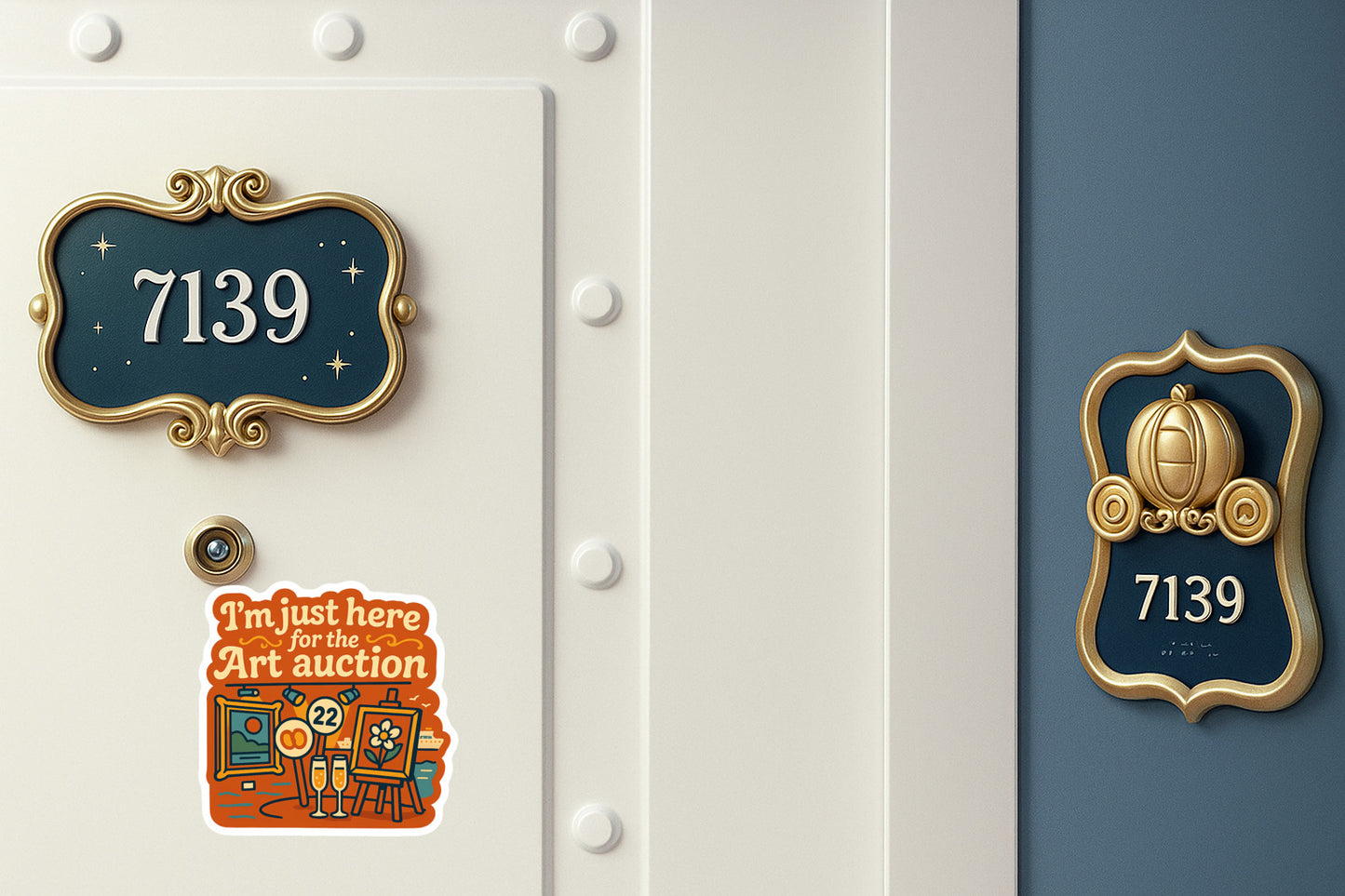 Just Here for Art Auctions - Door Style 2 Mockup