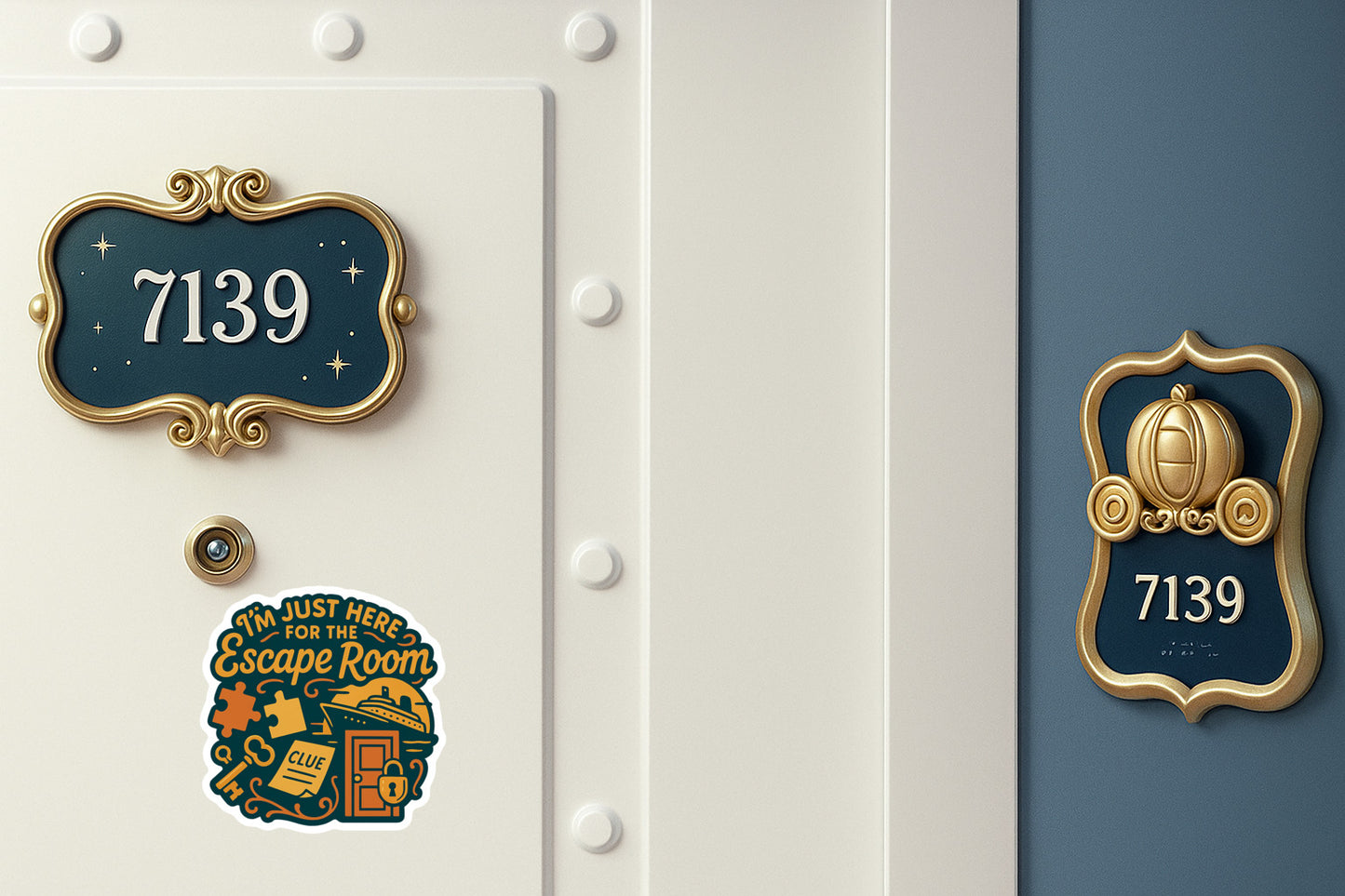 Just Here for Escape Rooms - Door Style 2 Mockup