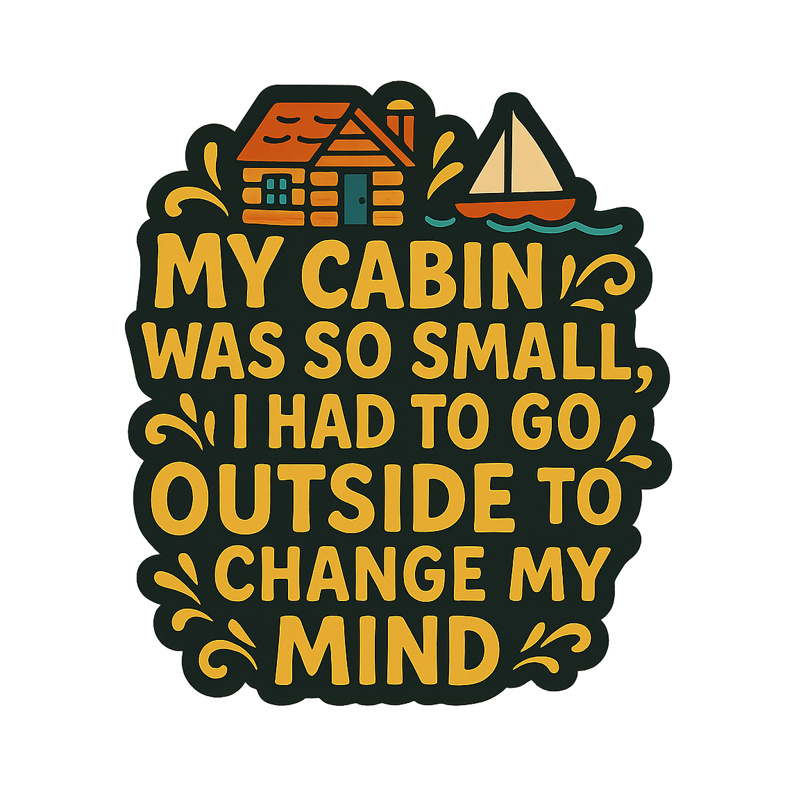 Tiny Cabin Blues - Bordered Artwork