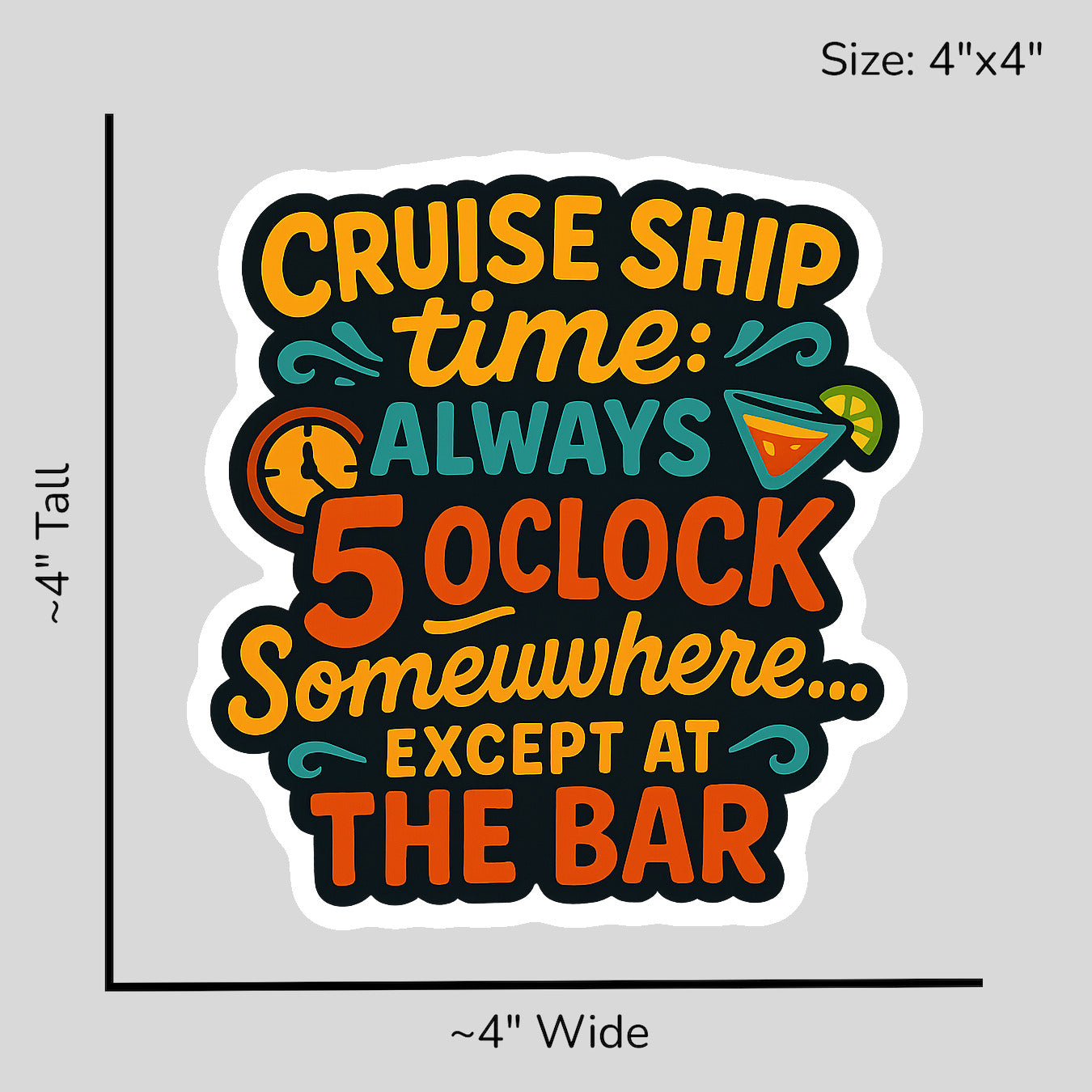 Cruise Ship Time - Size Reference Mockup