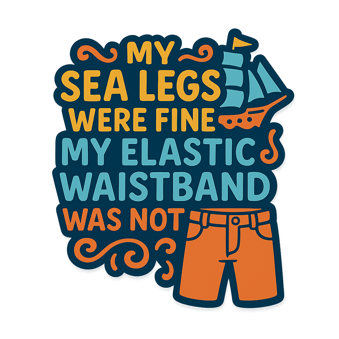 Elastic Waistband Failure - Bordered Artwork