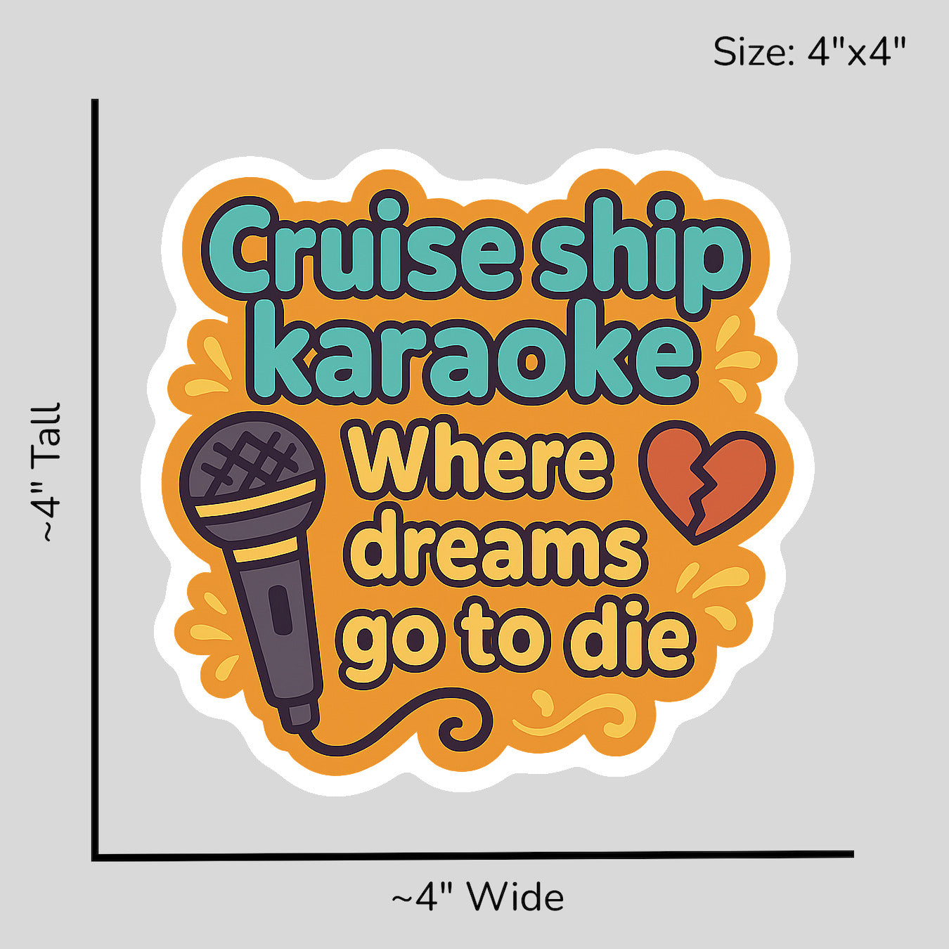 Karaoke Dream Killer - Size Reference Mockup