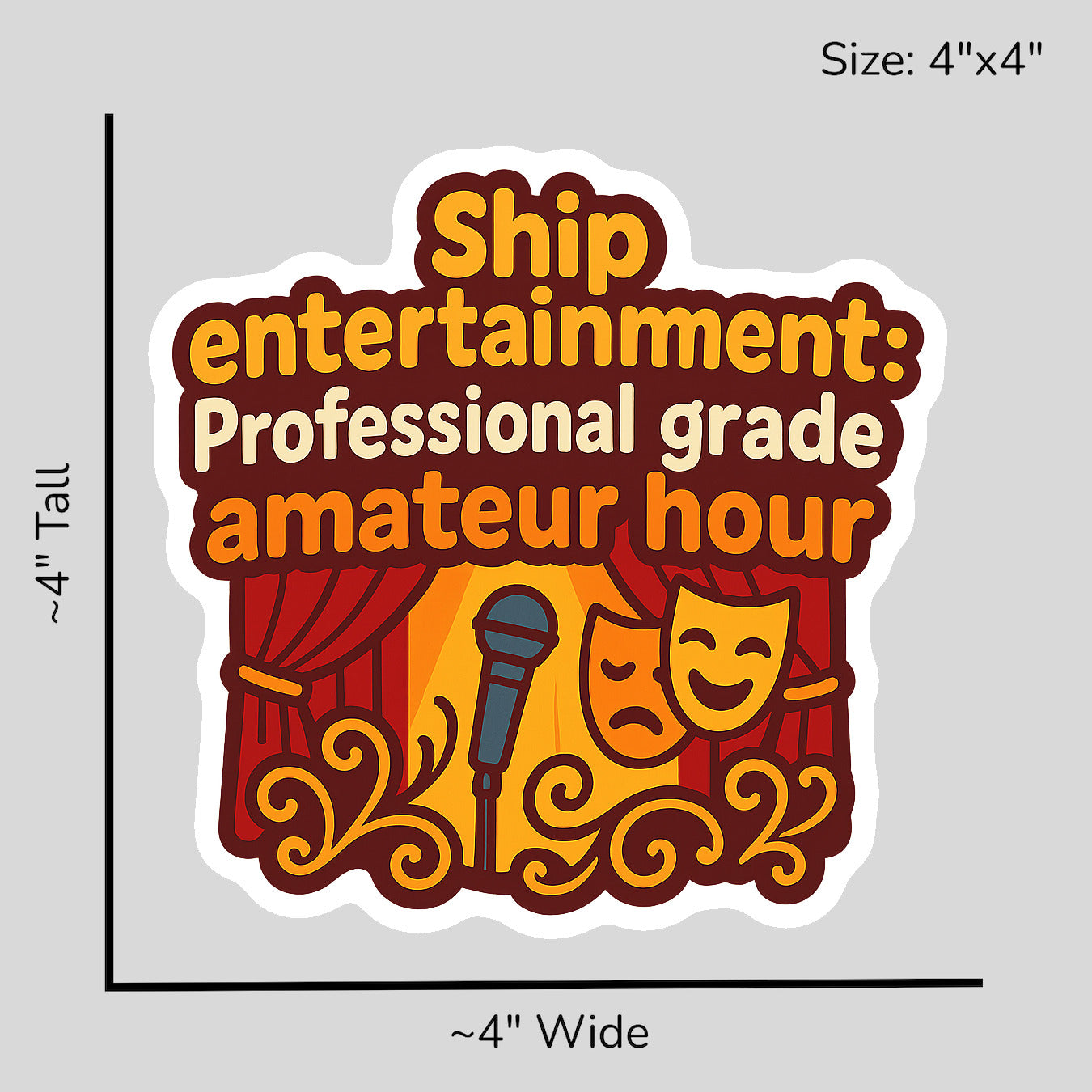 Professional Amateur Hour - Size Reference Mockup