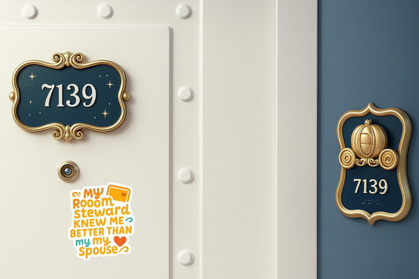 Room Steward Knows Best - Door Style 2 Mockup
