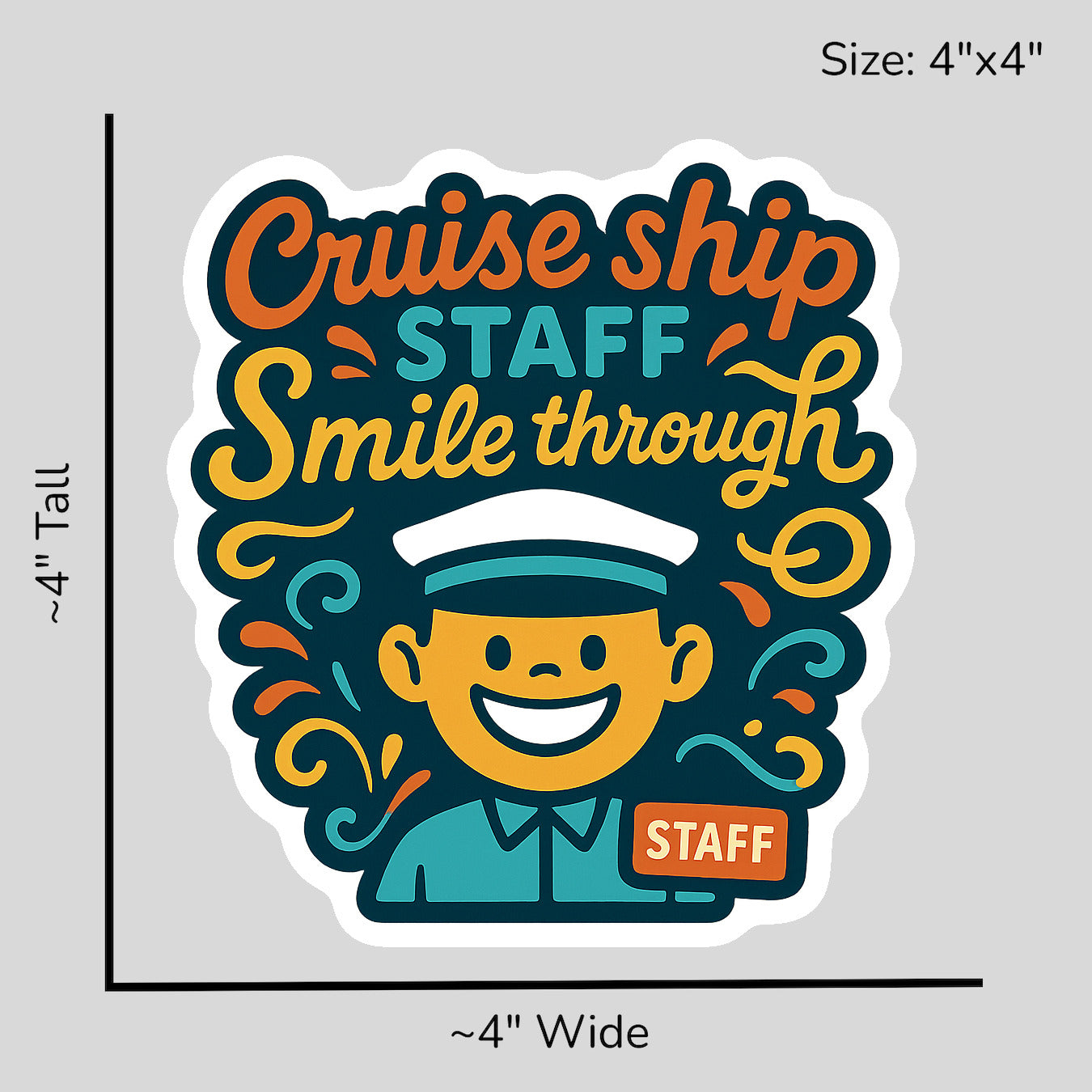 Smile Through Anything - Size Reference Mockup