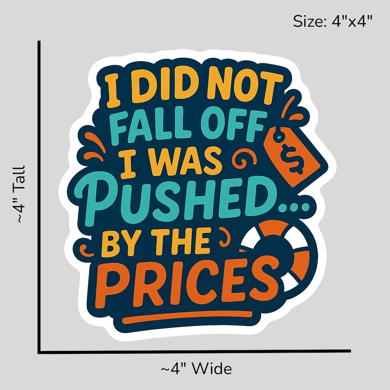 Pushed by Prices - Size Reference Mockup