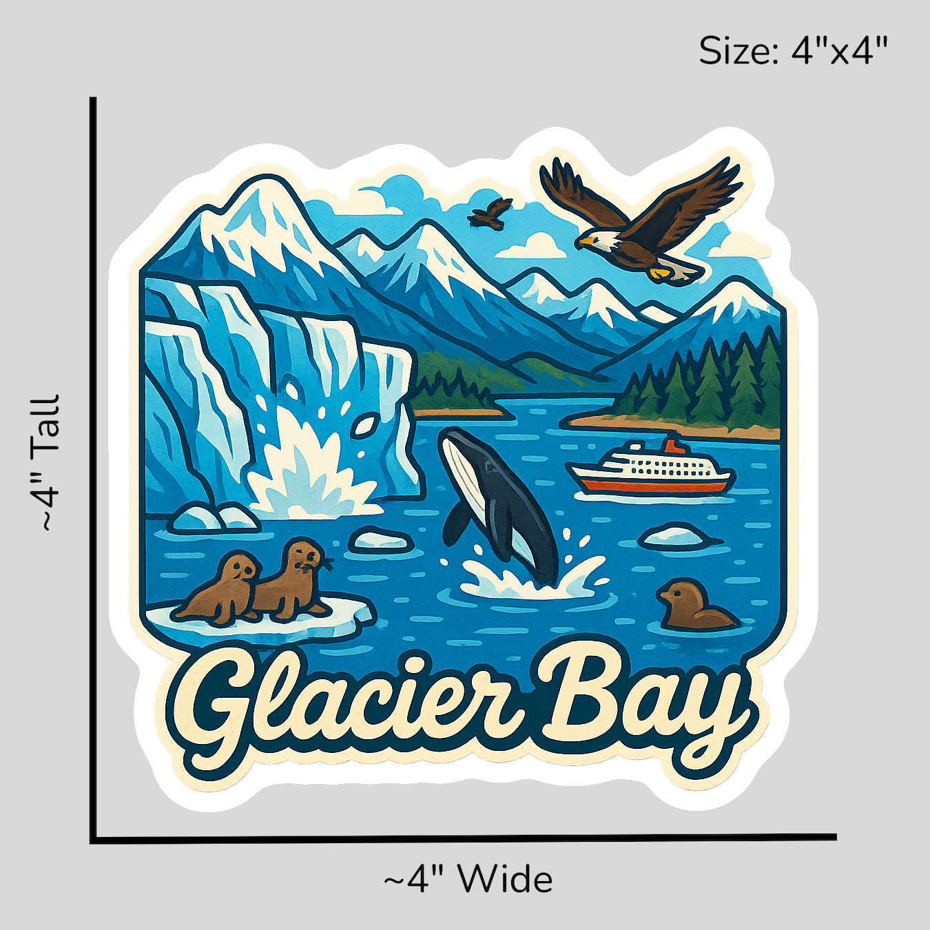Glacier Bay Adventure - Size Reference Mockup