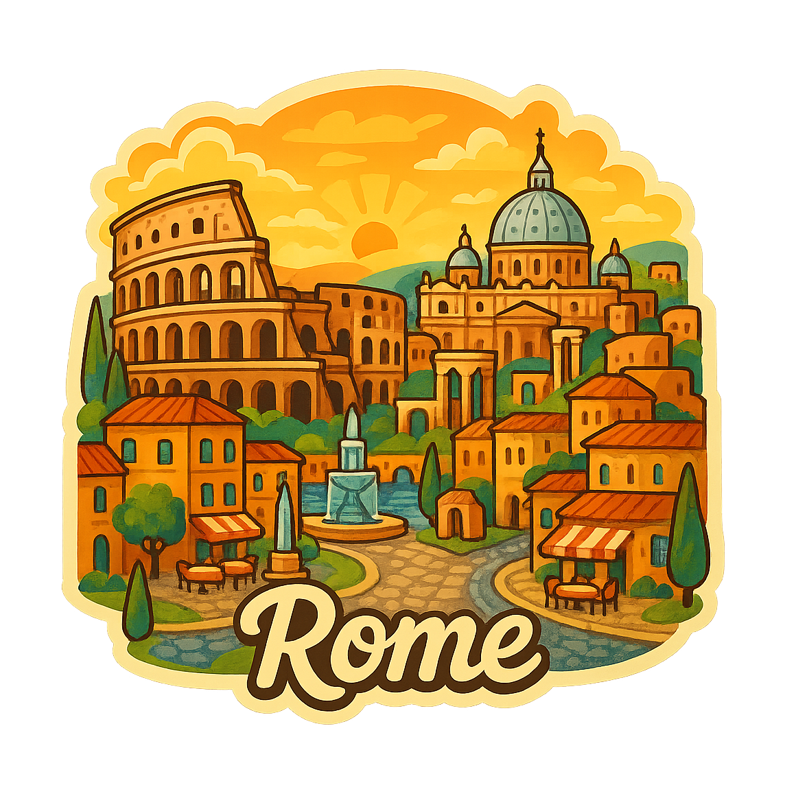 Rome Romance - Bordered Artwork