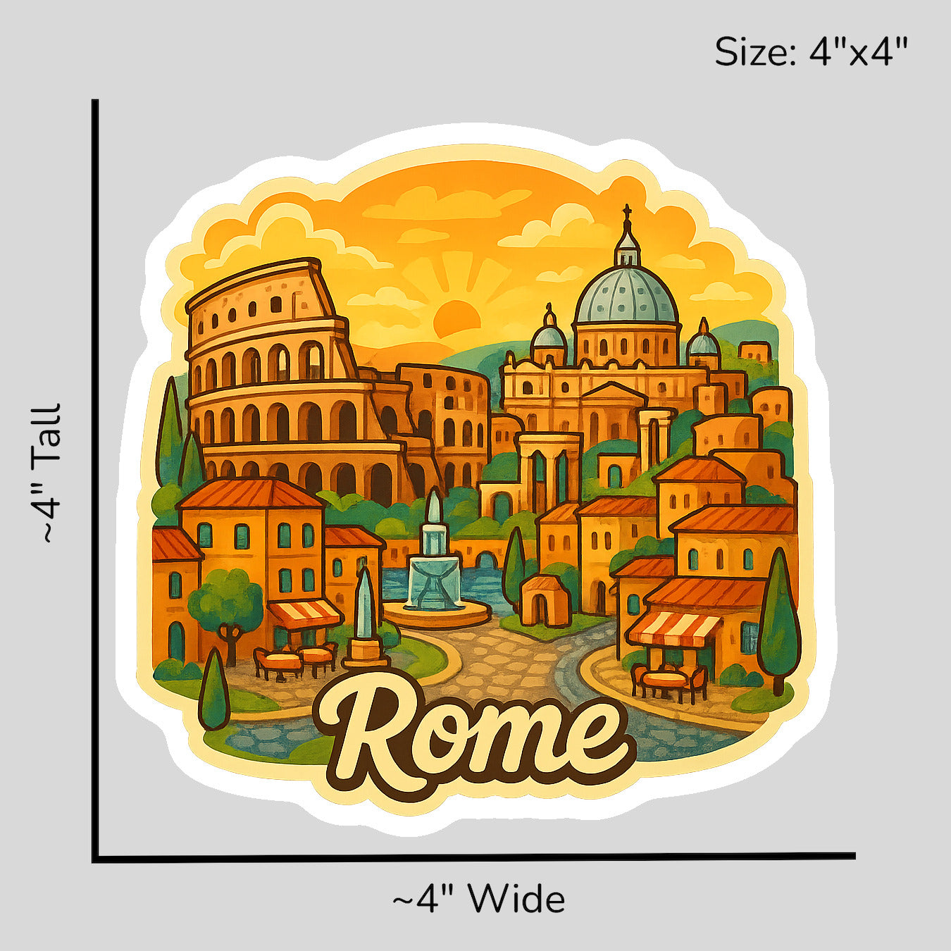 Rome Romance - Size Reference Mockup