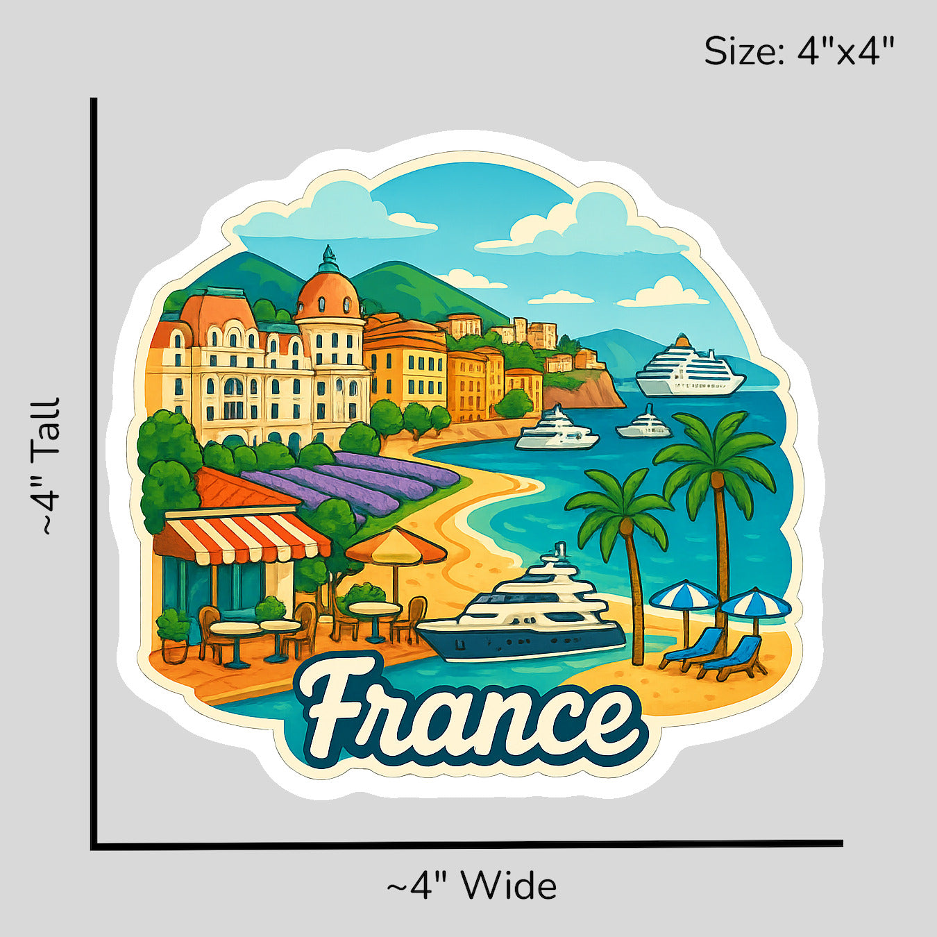 French Riviera Elegance - Size Reference Mockup