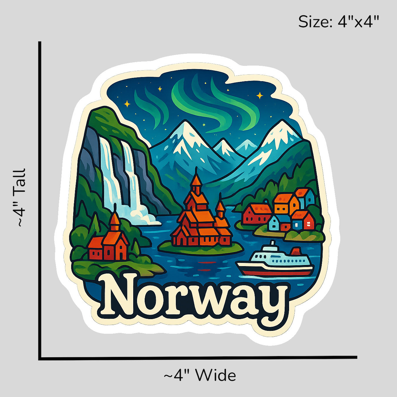 Norwegian Fjords Majesty - Size Reference Mockup