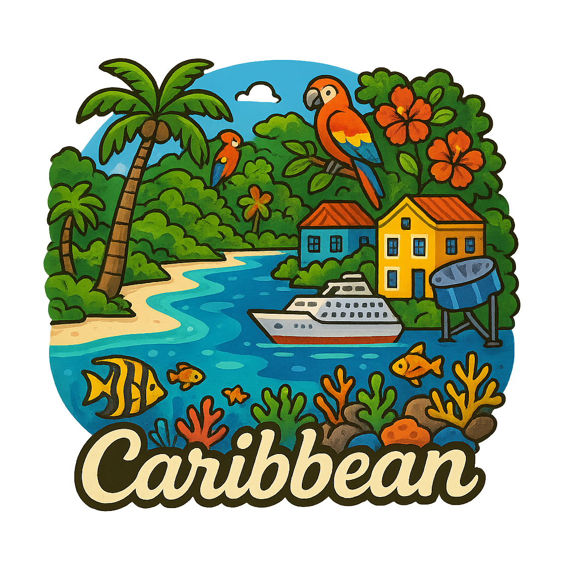 Southern Caribbean Treasures - Bordered Artwork