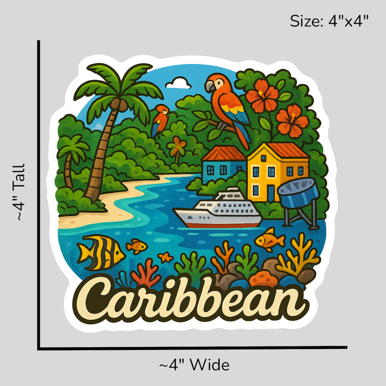 Southern Caribbean Treasures - Size Reference Mockup