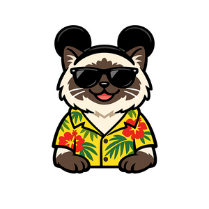 Magic Himalayan Cat - Bordered Artwork