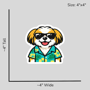 Tropical Gold Shih Tzu - Size Reference Mockup