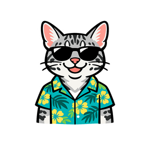 Tropical Silver Bengal - Bordered Artwork