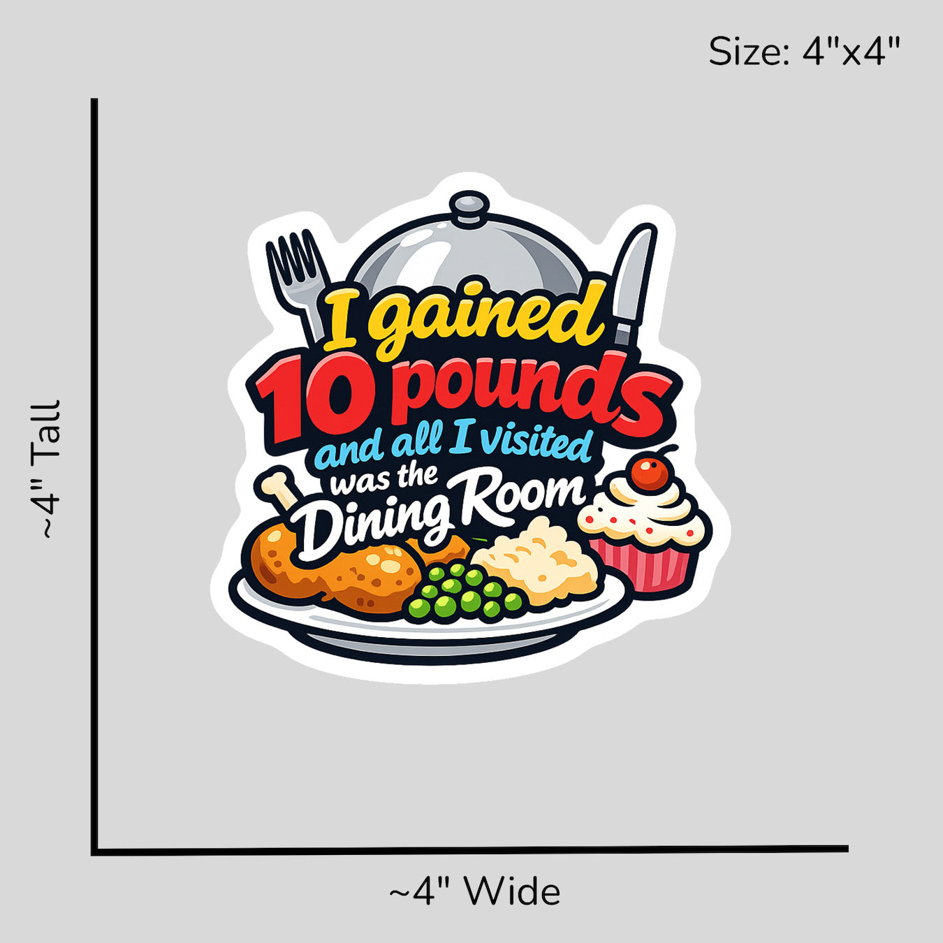 Dining Room Tourist - Size Reference Mockup