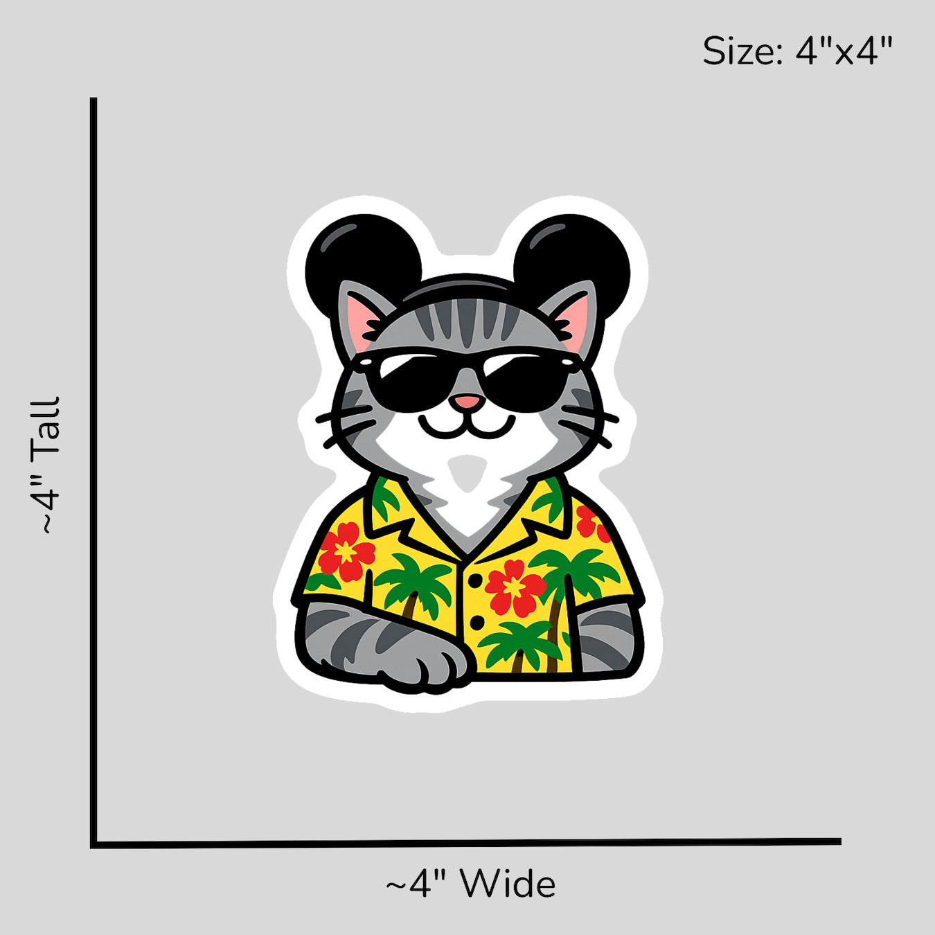 Magic Gray Tabby - Size Reference Mockup