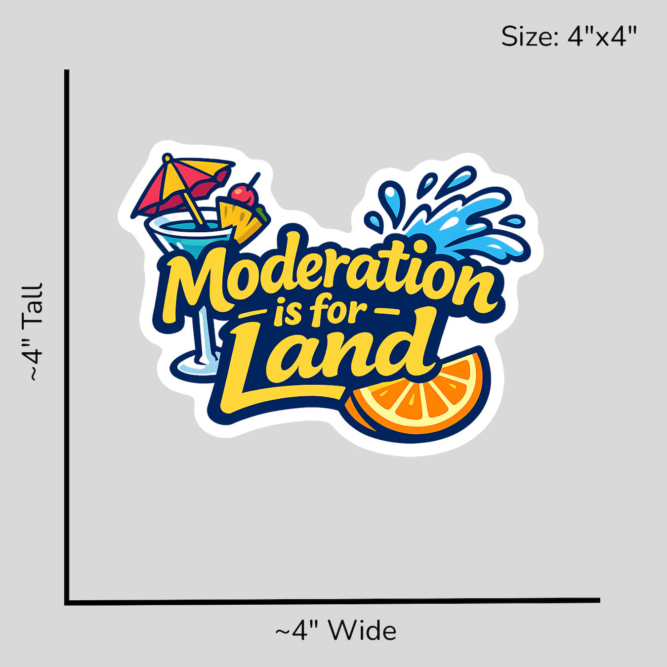 Moderation is for Land - Size Reference Mockup